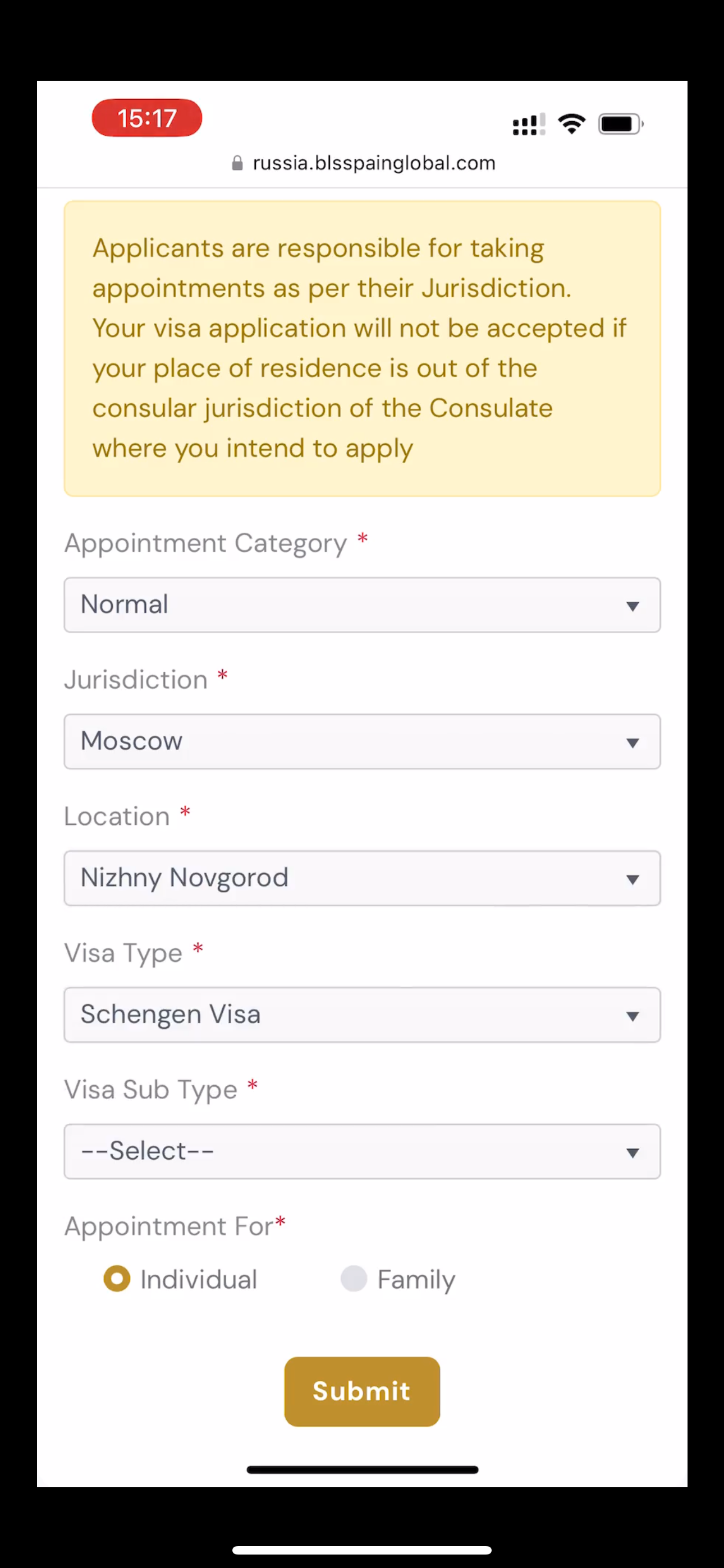 Book new appointment